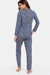 Zivame Looney Tunes Knit Cotton Pjama Set - Medieval Blue — thumbnail 3